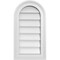 Ekena Millwork Round Top Surface Mount PVC Gable Vent w/ 2"W x 1-1/2"P Brickmould Frame, 12"W x 22"H GVPRT12X2202SN - alternate 1